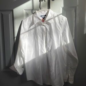 Chaps white button up Blouse